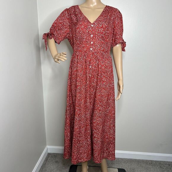 Cupshe Red Polka Dot Maxi Dress - Picture 1 of 8